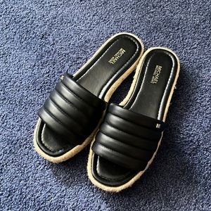 Michael Kors Black Slides Size 7